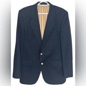 Kingsridge 100% PURE WOOL USA🇺🇸TAILORED 2 Button Blazer Shoulder‎ Pads LARGE